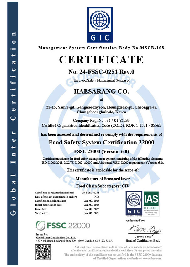 FSSC 22000 Certification