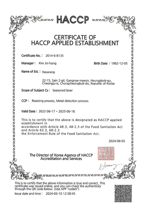 HACCP Certification